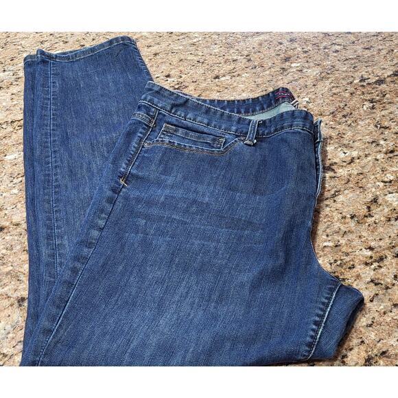 Tommy Hilfiger Jeans Womens 18 Skinny Mid Rise Dark Wash Blue Denim Stretch - Picture 5 of 15